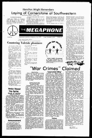 The Megaphone (Georgetown, Tex.), Vol. 64, No. 14, Ed. 1 Friday, December 11, 1970