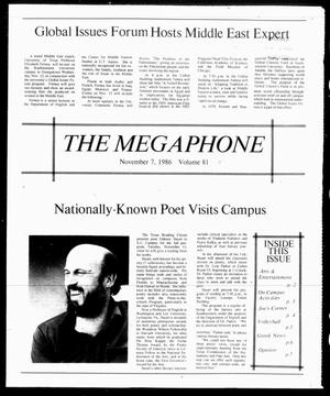 The Megaphone (Georgetown, Tex.), Vol. 81, No. [09], Ed. 1 Friday, November 7, 1986