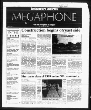 Primary view of object titled 'Megaphone (Georgetown, Tex.), Vol. 89, No. 1, Ed. 1 Thursday, September 1, 1994'.