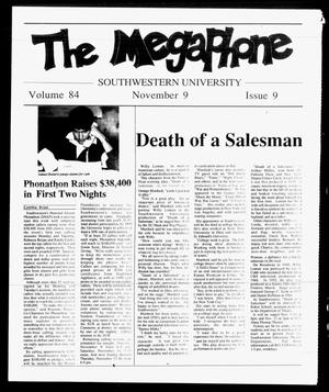 Primary view of object titled 'The Megaphone (Georgetown, Tex.), Vol. 84, No. 9, Ed. 1 Thursday, November 9, 1989'.
