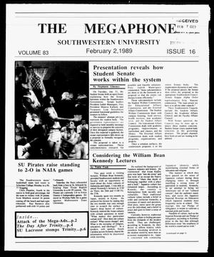 The Megaphone (Georgetown, Tex.), Vol. 83, No. 16, Ed. 1 Thursday, February 2, 1989
