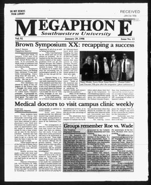 Megaphone (Georgetown, Tex.), Vol. 92, No. 15, Ed. 1 Thursday, January 29, 1998