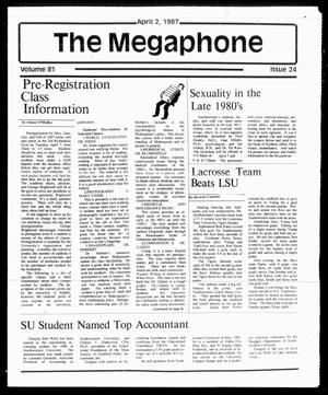 The Megaphone (Georgetown, Tex.), Vol. 81, No. 24, Ed. 1 Thursday, April 2, 1987