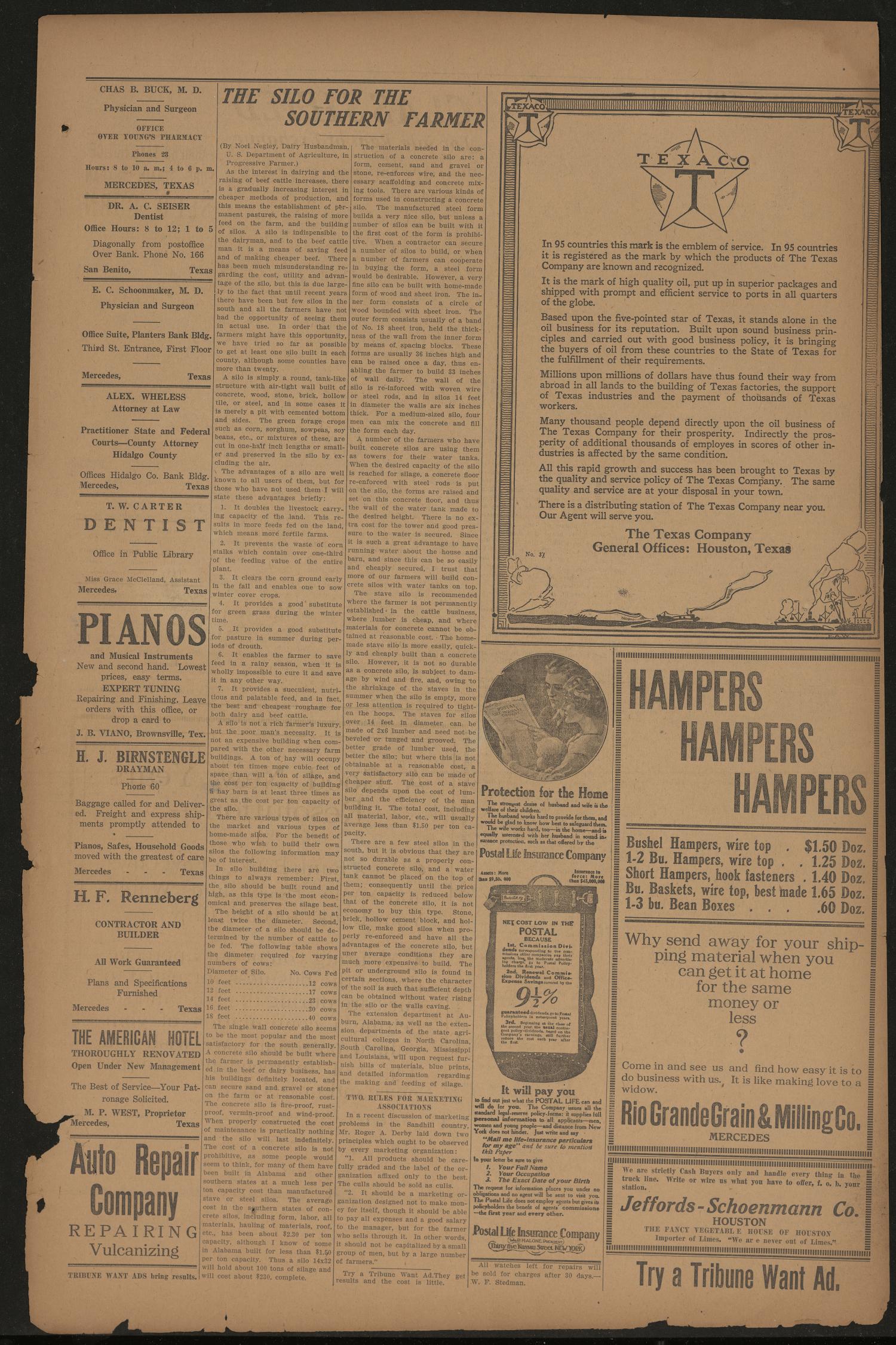 Mercedes Tribune (Mercedes, Tex.), Vol. 1, No. 48, Ed. 1 Wednesday, December 30, 1914
                                                
                                                    [Sequence #]: 3 of 8
                                                
