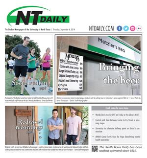 NT Daily (Denton, Tex.), Vol. 103, No. 4, Ed. 1 Thursday, September 4, 2014