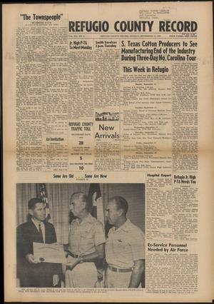 Refugio County Record (Refugio, Tex.), Vol. 12, No. 4, Ed. 1 Monday, September 13, 1965