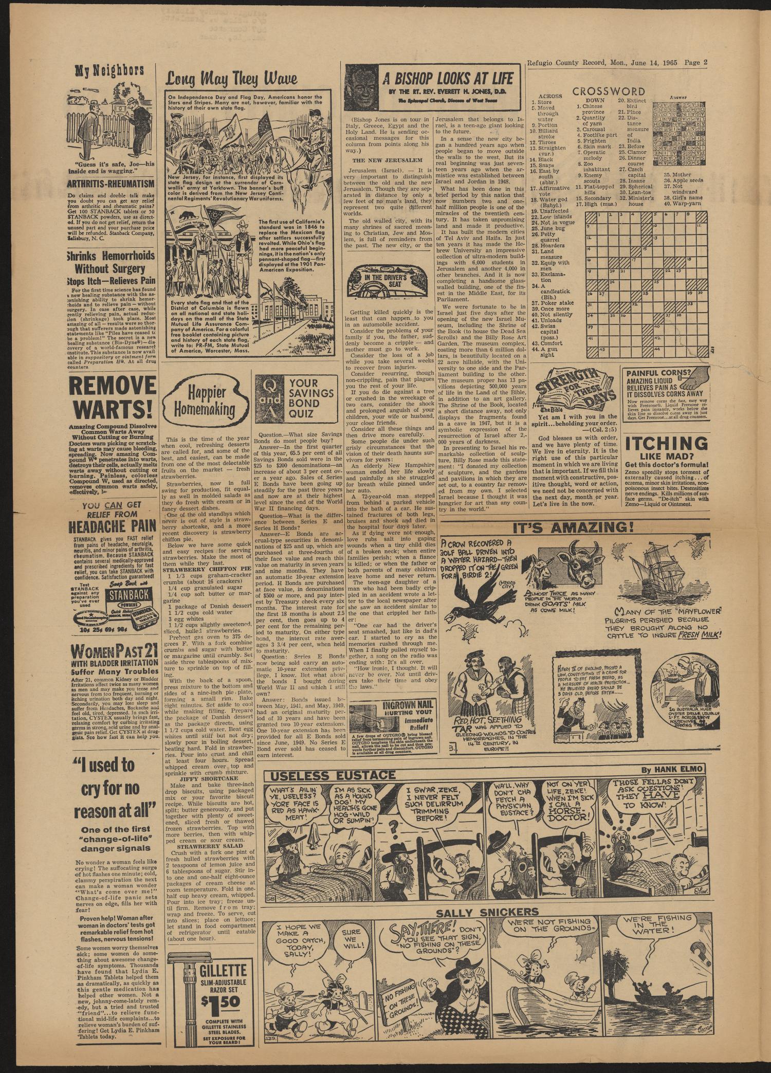 Refugio County Record (Refugio, Tex.), Vol. 11, No. 43, Ed. 1 Monday, June 14, 1965
                                                
                                                    [Sequence #]: 2 of 4
                                                