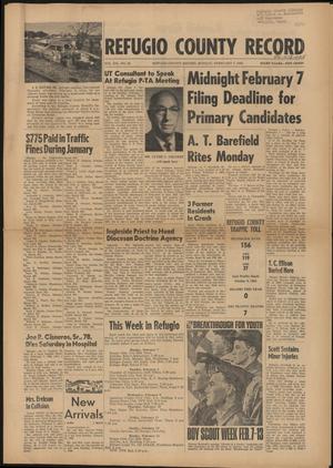 Refugio County Record (Refugio, Tex.), Vol. 12, No. 25, Ed. 1 Monday, February 7, 1966