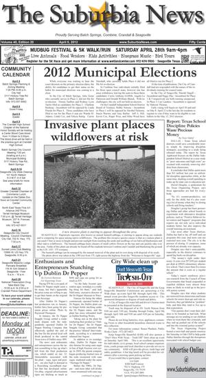 The Suburbia News (Seagoville, Tex.), Vol. 40, No. 20, Ed. 1 Thursday, April 5, 2012