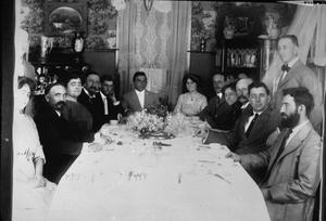 Primary view of object titled '[Dinner Table with the Francisco Madero Family]'.