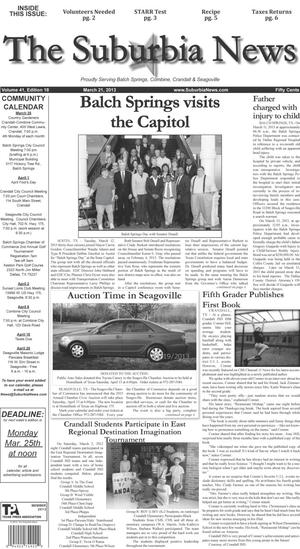 The Suburbia News (Seagoville, Tex.), Vol. 41, No. 18, Ed. 1 Thursday, March 21, 2013