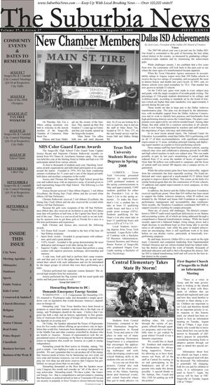 The Suburbia News (Seagoville, Tex.), Vol. 37, No. 37, Ed. 1 Thursday, August 7, 2008