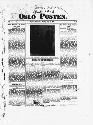 Oslo Posten. (Guymon, Okla.), Vol. 3, No. 7, Ed. 1 Monday, July 15, 1912