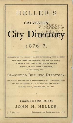 Heller's Galveston Directory, 1876-1877