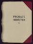Thumbnail image of item number 1 in: 'Travis County Probate Records: Probate Minutes 1'.
