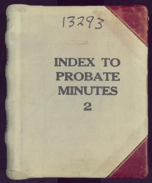 Travis County Probate Records: Index to Probate Minutes 2