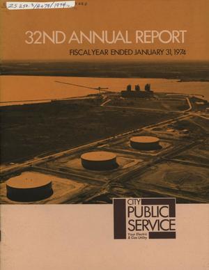 Primary view of object titled 'San Antonio City Public Service Annual Report: 1974'.