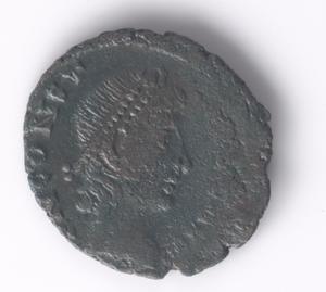 Primary view of object titled 'Imperial Antoninianus coin of Constantine I (the Great)'.