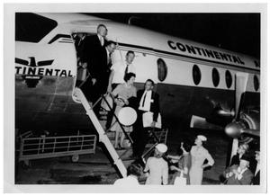 [People Exiting a Continental Airplane]
