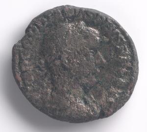 Sestertius coin of Roman emperor Marcus Ulpius Trajan