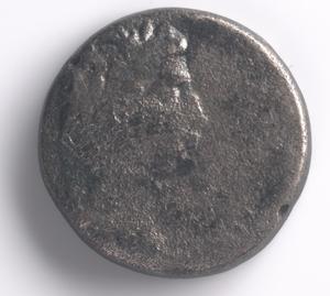 Primary view of object titled 'Coin from the Reign of Roman emperor Tiberius'.