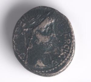 Primary view of object titled 'Coin of Nero from Seleucis-Pieria in Antioch'.