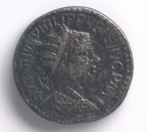 Primary view of object titled 'Coin from Antioch of Psidia of Philip II'.