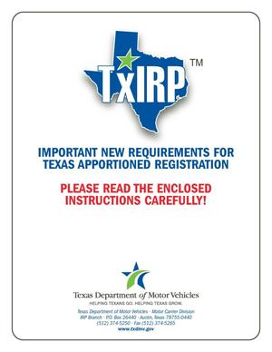 TxIRP Important New Requirements for Texas Apportioned Registration
