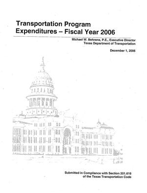 Texas Transportation Program Expenditures: 2006