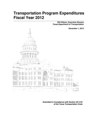 Texas Transportation Program Expenditures: 2012