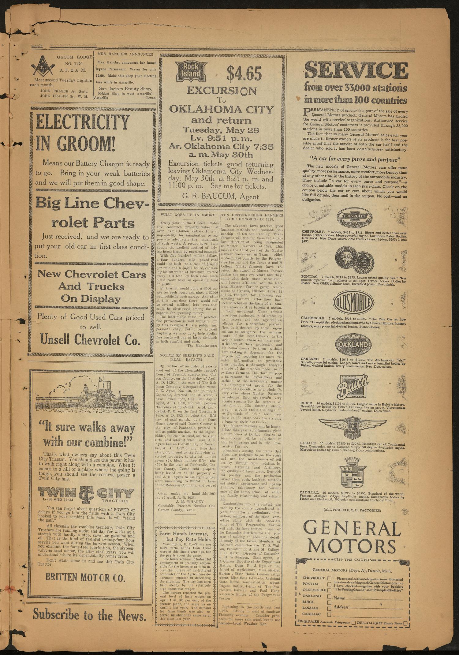 The Groom News (Groom, Tex.), Vol. 3, No. 11, Ed. 1 Thursday, May 24, 1928
                                                
                                                    [Sequence #]: 5 of 6
                                                