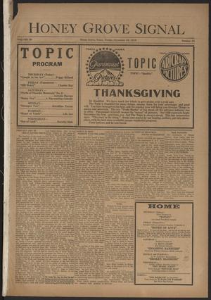 Honey Grove Signal (Honey Grove, Tex.), Vol. 29, No. 43, Ed. 1 Friday, November 28, 1919