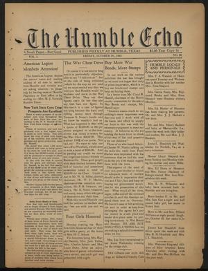 Primary view of object titled 'The Humble Echo (Humble, Tex.), Vol. 1, No. 20, Ed. 1 Friday, October 30, 1942'.