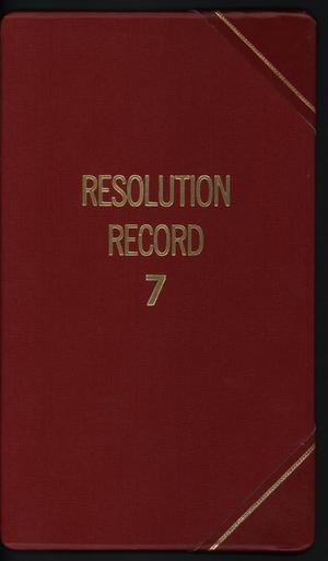 Primary view of object titled '[Abilene City Resolutions: 1987]'.