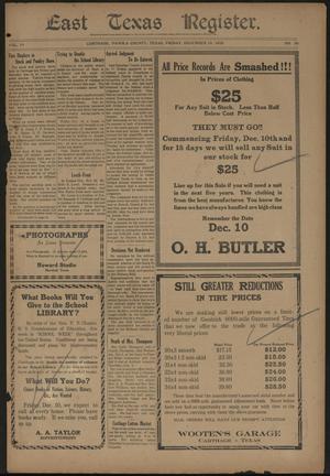 East Texas Register. (Carthage, Tex.), Vol. 19, No. 50, Ed. 1 Friday, December 10, 1920