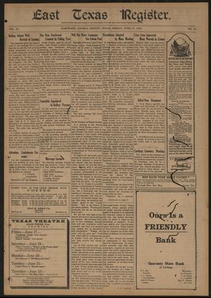 East Texas Register. (Carthage, Tex.), Vol. 20, No. 24, Ed. 1 Friday, June 17, 1921