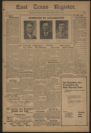 East Texas Register. (Carthage, Tex.), Vol. 19, No. 14, Ed. 1 Friday, April 2, 1920