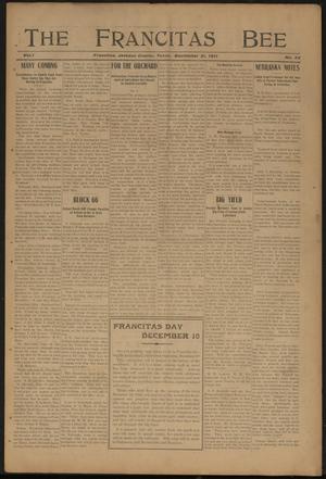The Francitas Bee (Francitas, Tex.), Vol. 1, No. 42, Ed. 1 Thursday, September 21, 1911