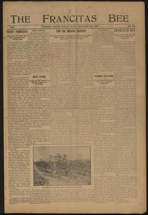 The Francitas Bee (Francitas, Tex.), Vol. 1, No. 43, Ed. 1 Thursday, September 28, 1911