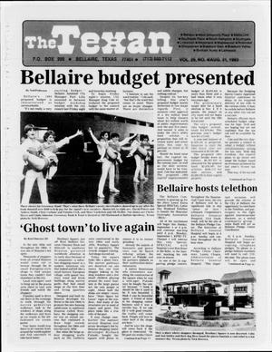 The Texan (Bellaire, Tex.), Vol. 29, No. 04, Ed. 1 Wednesday, August 31, 1983
