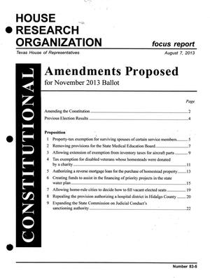 Primary view of object titled 'Focus Report: Number 83-5, August 2013'.