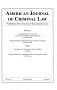 Journal/Magazine/Newsletter: American Journal of Criminal Law, Volume 37, Number 3, Summer 2010