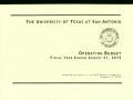 Thumbnail image of item number 1 in: 'University of Texas at San Antonio Operating Budget: 2015'.