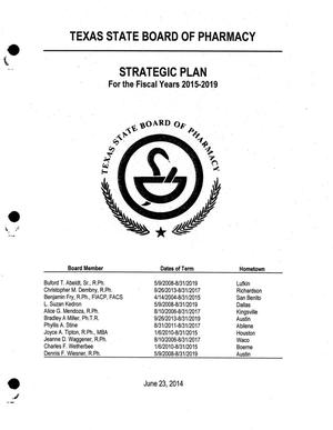 Texas State Board of Pharmacy Strategic Plan: Fiscal Years 2015-2019