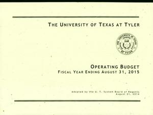 Primary view of object titled 'University of Texas at Tyler Operating Budget: 2015'.
