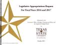 Primary view of Texas State University Requests for Legislative Appropriations: Fiscal Years 2016 and 2017