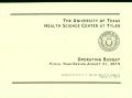 Thumbnail image of item number 1 in: 'University of Texas Health Science Center at Tyler Operating Budget: 2015'.