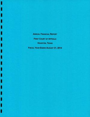 Texas First Court of Appeals Annual Financial Report: 2014