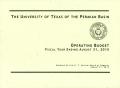 Thumbnail image of item number 1 in: 'University of Texas of the Permian Basin Operating Budget: 2015'.