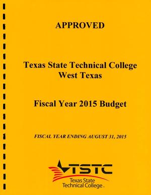 Texas State Technical College West Texas Budget: 2015